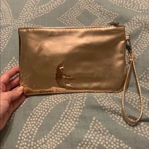 Rose gold charging wristlet